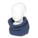 English rib stitch tube scarf COBALT