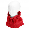 Buy Garter stitch snood scarf with big velvet bow RED in the online store Condor. Made in Spain. Visit the ACCESSORIES FOR KIDS section where you will find more colors and products that you will surely fall in love with. We invite you to take a look around our online store.