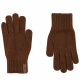 Merino wool-blend gloves CHOCOLATE