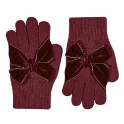 Buy Gloves with giant velvet bow GARNET in the online store Condor. Made in Spain. Visit the ACCESSORIES FOR KIDS section where you will find more colors and products that you will surely fall in love with. We invite you to take a look around our online store.