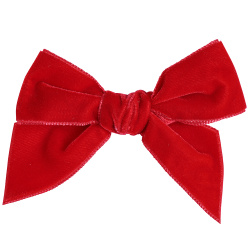 Hair clip with velvet bow RED
