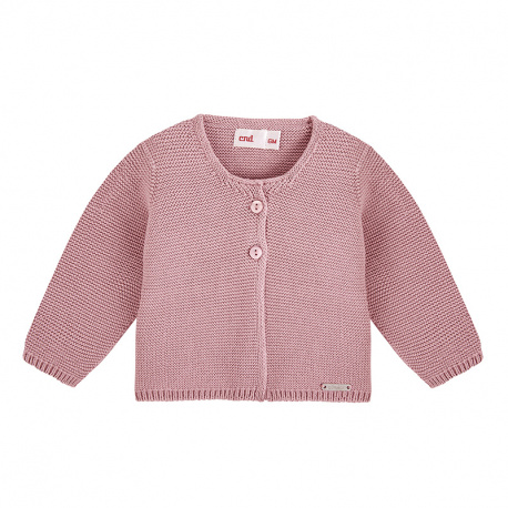 Shop the Garter stitch cardigan PALE PINK Condor. Available in a wide variety of colors to match with leotards, socks, and bonnets. Knitwear cardigans and also bolero cardigans for girls made of 100% cotton. Ideal as basics for back to school uniforms and for communions, weddings and baptisms.