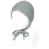 Buy the Garter sttich classic bonnet DRY GREEN made of 100% cotton. Available in a wide variety of colors that match the Condor tights, socks, long cardigans and short cardigan jackets, boleros for girls. Available for babies, both for boys and girls. They are unisex. Discover more models in the BONNETS section.