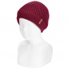 Buy English stitch fold-over knit hat GARNET in the online store Condor. Made in Spain. Visit the ACCESSORIES FOR KIDS section where you will find more colors and products that you will surely fall in love with. We invite you to take a look around our online store.