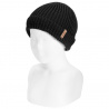 Buy English stitch fold-over knit hat BLACK in the online store Condor. Made in Spain. Visit the ACCESSORIES FOR KIDS section where you will find more colors and products that you will surely fall in love with. We invite you to take a look around our online store.