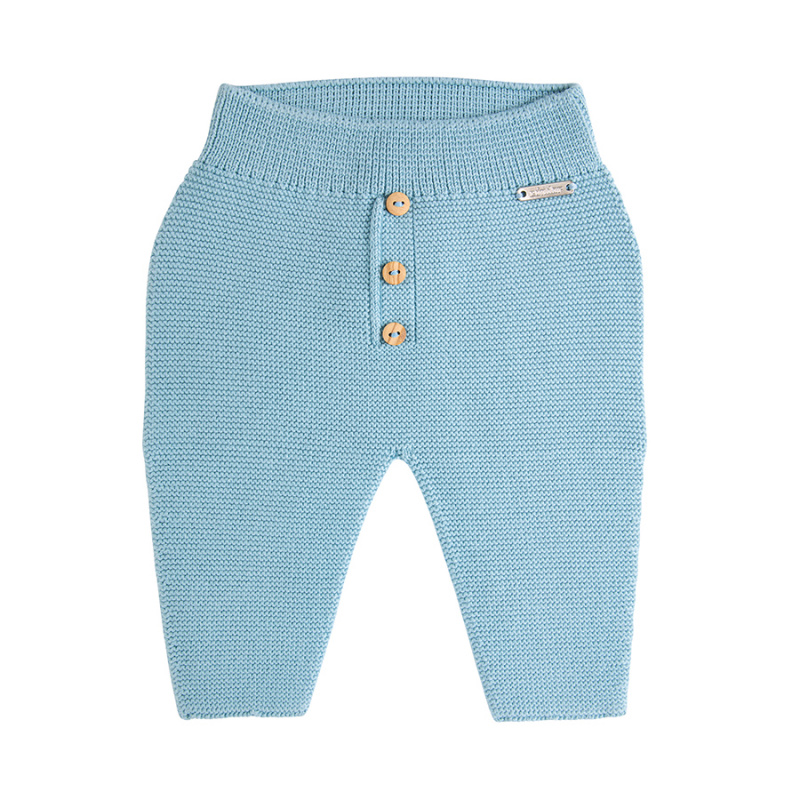 Garter stitch trousers with buttons CLOUD - Condor