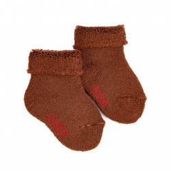 Wool terry short socks with...