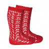 Buy Cotton openwork knee-high socks RED in the online store Condor. Made in Spain. Visit the BABY OPENWORK SOCKS section where you will find more colors and products that you will surely fall in love with. We invite you to take a look around our online store.