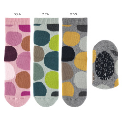 Non-slip socks with irregular polka dots