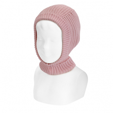 Buy English rib stitch balaclava PALE PINK in the online store Condor. Made in Spain. Visit the ACCESSORIES FOR KIDS section where you will find more colors and products that you will surely fall in love with. We invite you to take a look around our online store.