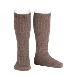 Merino wool-blend rib knee socks TRUNK