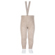 Merino wool-blend leggings w/elastic suspenders OATMEAL