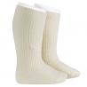 Buy Merino wool-blend patterned knee socks BEIGE in the online store Condor. Made in Spain. Visit the PATTERNED BABY SOCKS section where you will find more colors and products that you will surely fall in love with. We invite you to take a look around our online store.