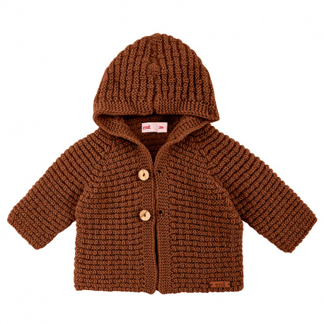 Buy Merino blend hooded cardigan CHOCOLATE in the online store Condor. Made in Spain. Visit the COLLECTION BULKY KNIT WOOL section where you will find more colors and products that you will surely fall in love with. We invite you to take a look around our online store.