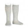 Buy Merino wool-blend rib knee socks ALUMINIUM in the online store Condor. Made in Spain. Visit the BASIC WOOL BABY SOCKS section where you will find more colors and products that you will surely fall in love with. We invite you to take a look around our online store.