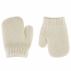 Merino wool-blend one-finger mittens BEIGE