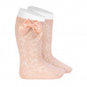 Buy Perle geometric openwork knee high sockswith bow NUDE in the online store Condor. Made in Spain. Visit the BABY ELASTIC OPENWORK SOCKS section where you will find more colors and products that you will surely fall in love with. We invite you to take a look around our online store.