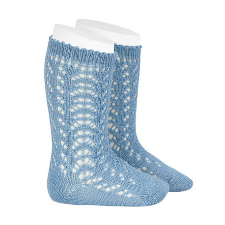 Compra Perle openwork knee high socks BLUISH en la tienda online Condor. Fabricado en España. Visita la sección BABY OPENWORK SOCKS donde encontrarás más colores y productos que seguro que te enamorarán. Te invitamos a darte una vuelta por nuestra tienda online.