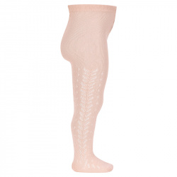 Perle openwork tights with sspike at side NUDE