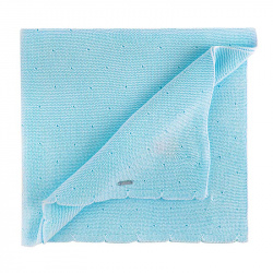 Links stitch openwork shawl BABY BLUE
