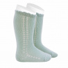 Buy Side openwork perle knee high socks SEA MIST in the online store Condor. Made in Spain. Visit the BABY SPIKE OPENWORK SOCKS section where you will find more colors and products that you will surely fall in love with. We invite you to take a look around our online store.