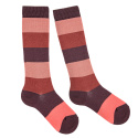 Knee socks with coloured wide stripes BURDEAUX