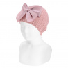 Compra Garter stitch knit hat with giant bow PALE PINK en la tienda online Condor. Fabricado en España. Visita la sección ACCESSORIES FOR KIDS donde encontrarás más colores y productos que seguro que te enamorarán. Te invitamos a darte una vuelta por nuestra tienda online.