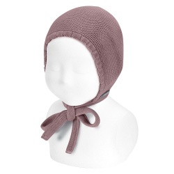 Garter stitch classic bonnet IRIS