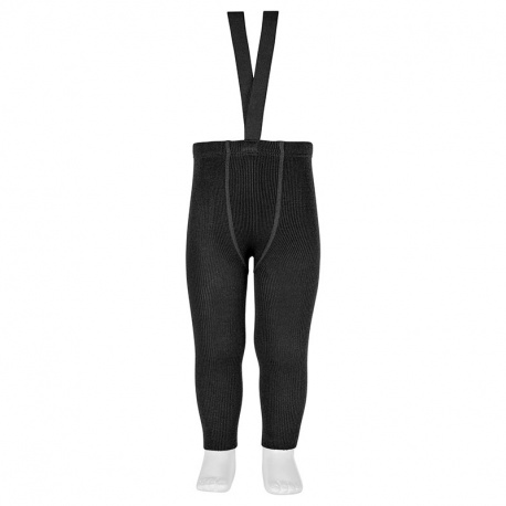 Buy Merino 1x1 wool-blend leggings w/elasticsuspender BLACK in the online store Condor. Made in Spain. Visit the TIGHTS WITH SUSPENDERS section where you will find more colors and products that you will surely fall in love with. We invite you to take a look around our online store.