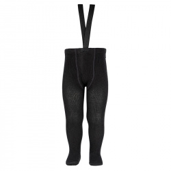Buy Merino wool-blend 1x1 tights w/elastic suspenders BLACK in the online store Condor. Made in Spain. Visit the TIGHTS WITH SUSPENDERS section where you will find more colors and products that you will surely fall in love with. We invite you to take a look around our online store.
