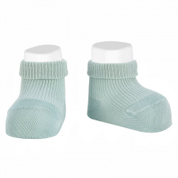 1x1 ankle socks with folded cuff SEA MIST