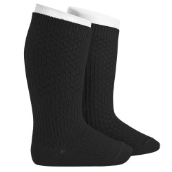 Compra Merino wool-blend patterned knee socks BLACK en la tienda online Condor. Fabricado en España. Visita la sección PATTERNED BABY SOCKS donde encontrarás más colores y productos que seguro que te enamorarán. Te invitamos a darte una vuelta por nuestra tienda online.