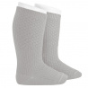 Buy Merino wool-blend patterned knee socks ALUMINIUM in the online store Condor. Made in Spain. Visit the PATTERNED BABY SOCKS section where you will find more colors and products that you will surely fall in love with. We invite you to take a look around our online store.