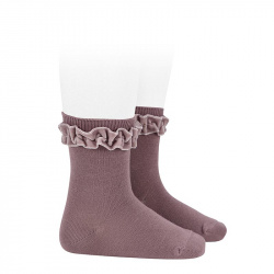 Short socks with velvet ruffle cuff IRIS