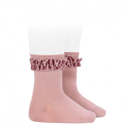 Buy Short socks with velvet ruffle cuff PALE PINK in the online store Condor. Made in Spain. Visit the SALES section where you will find more colors and products that you will surely fall in love with. We invite you to take a look around our online store.