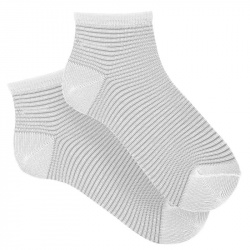 Ankle socks with transparent stripes WHITE