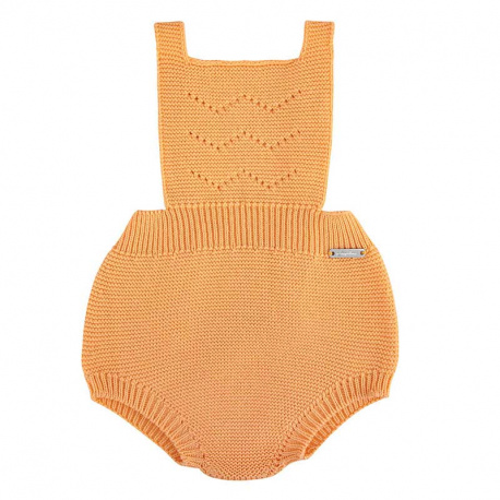 Buy Garter stitch baby rompers with openworkdetails PEACH in the online store Condor. Made in Spain. Visit the SPRING KNITWEAR section where you will find more colors and products that you will surely fall in love with. We invite you to take a look around our online store.