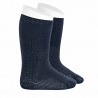 Buy Garter stitch knee high socks NAVY BLUE in the online store Condor. Made in Spain. Visit the PERLE BABY SOCKS section where you will find more colors and products that you will surely fall in love with. We invite you to take a look around our online store.
