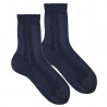 Buy Ceremony tactel short socks with side pattern NAVY BLUE in the online store Condor. Made in Spain. Visit the CEREMONY FOR BOY section where you will find more colors and products that you will surely fall in love with. We invite you to take a look around our online store.