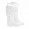 Buy Openwork extrafine perle knee socks WHITE in the online store Condor. Made in Spain. Visit the EXTRAFINE OPENWORK SOCKS section where you will find more colors and products that you will surely fall in love with. We invite you to take a look around our online store.