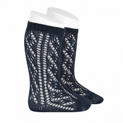 Compra Openwork extrafine perle knee socks NAVY BLUE en la tienda online Condor. Fabricado en España. Visita la sección EXTRAFINE OPENWORK SOCKS donde encontrarás más colores y productos que seguro que te enamorarán. Te invitamos a darte una vuelta por nuestra tienda online.