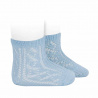 Buy Openwork extrafine perle short socks BABY BLUE in the online store Condor. Made in Spain. Visit the EXTRAFINE OPENWORK SOCKS section where you will find more colors and products that you will surely fall in love with. We invite you to take a look around our online store.