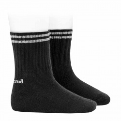 Buy Terry sole sport socks BLACK-GREY in the online store Condor. Made in Spain. Visit the SPORT SOCKS section where you will find more colors and products that you will surely fall in love with. We invite you to take a look around our online store.