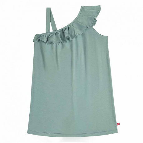 Buy Flounced dress with asymmetric braces FRESH GREEN in the online store Condor. Made in Spain. Visit the BEACHWEAR section where you will find more products that you will surely fall in love with. We invite you to take a look around our online store.