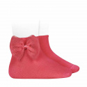 Ankle socks with tulle bow CORAL
