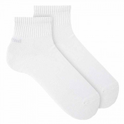 Terry sole sport ankle socks for men WHITE