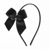 Buy Tthin headband with grosgrain bow BLACK in the online store Condor. Made in Spain. Visit the HAIR ACCESSORIES section where you will find more colors and products that you will surely fall in love with. We invite you to take a look around our online store.