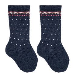 Compra Merino wool-blend border knee socks NAVY BLUE en la tienda online Condor. Fabricado en España. Visita la sección Fancy baby socks donde encontrarás más colores y productos que seguro que te enamorarán. Te invitamos a darte una vuelta por nuestra tienda online.