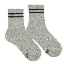 Tweed short socks with...