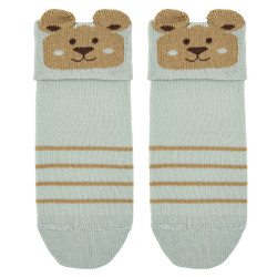 3d bear face short socks...